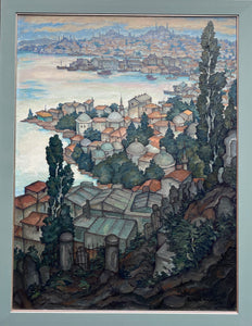 Gerard Huijsser, A view of Istanbul with the Aya Sofia in the distance